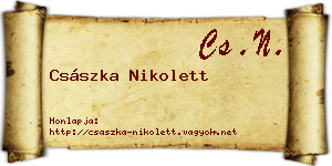 Császka Nikolett névjegykártya